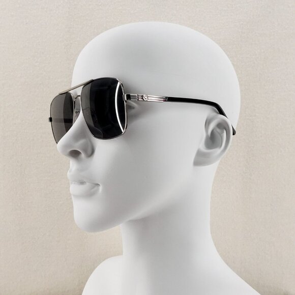 Gucci GG1289 Navigator Sunglasses Silver Gray OS - Picture 12 of 16